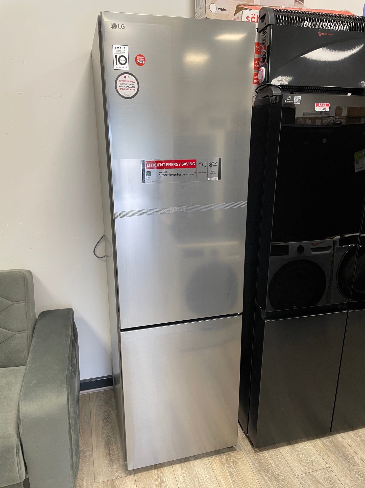 LG NatureFRESH GBV22NCCPY 70/30 Fridge Freezer - Prime Silver