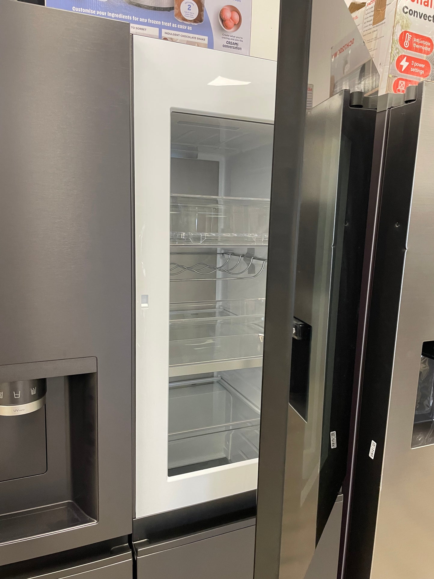 LG InstaView GSXE91EVAD American-Style Smart Fridge Freezer - Black Steel