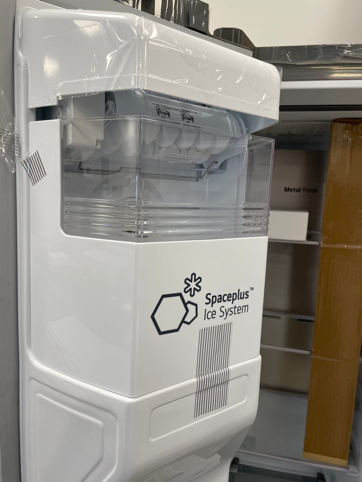 LG NatureFRESH GSLV91PZAE American-Style Smart Fridge Freezer - Shiny Steel