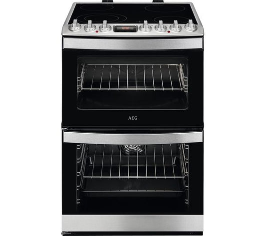 AEG CCS6741ACM 60 cm Electric Ceramic Cooker - Stainless Steel