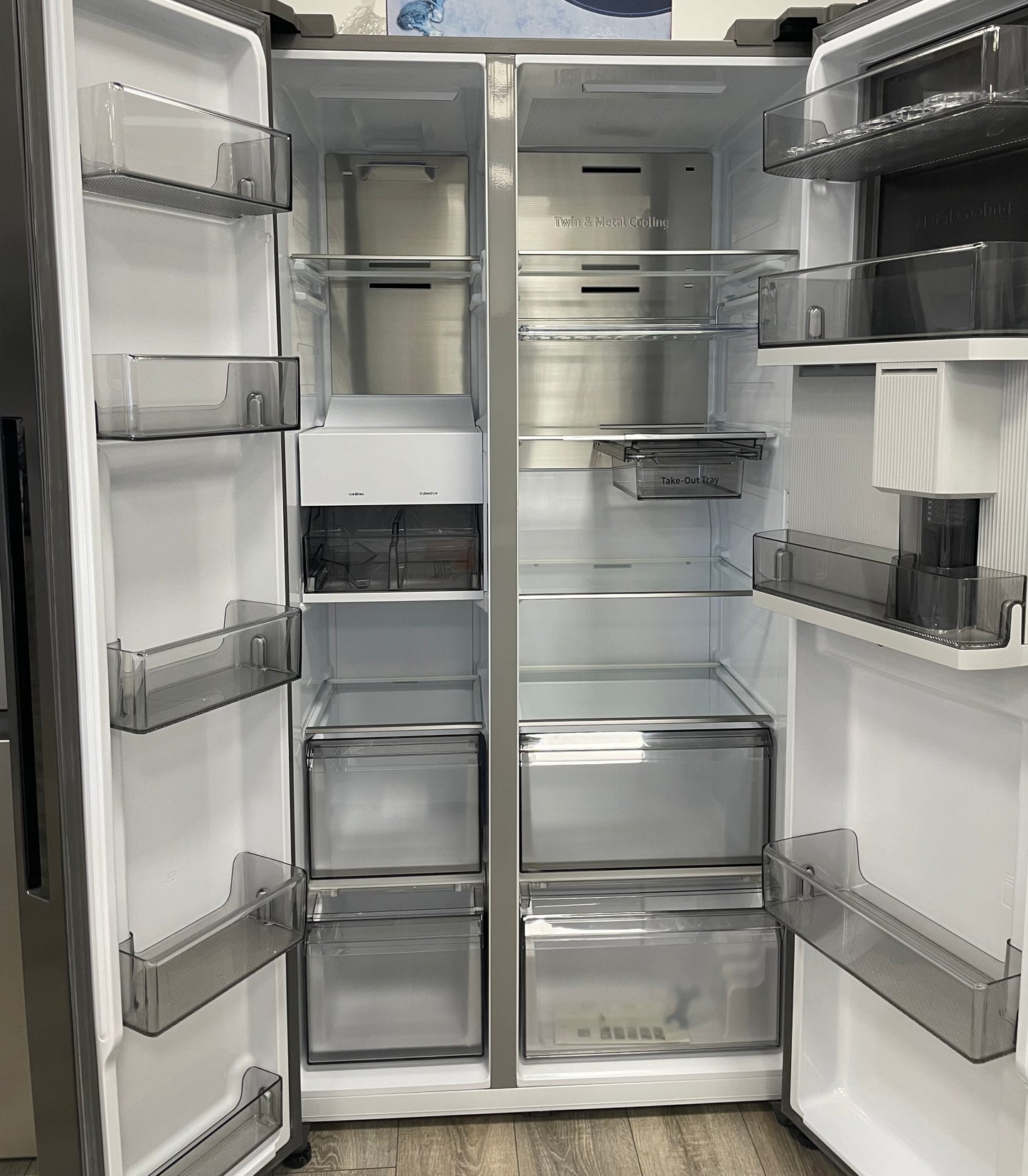 SAMSUNG Series 9 Beverage Center RH69CG895DB1EU Smart American-Style Fridge Freezer - Black